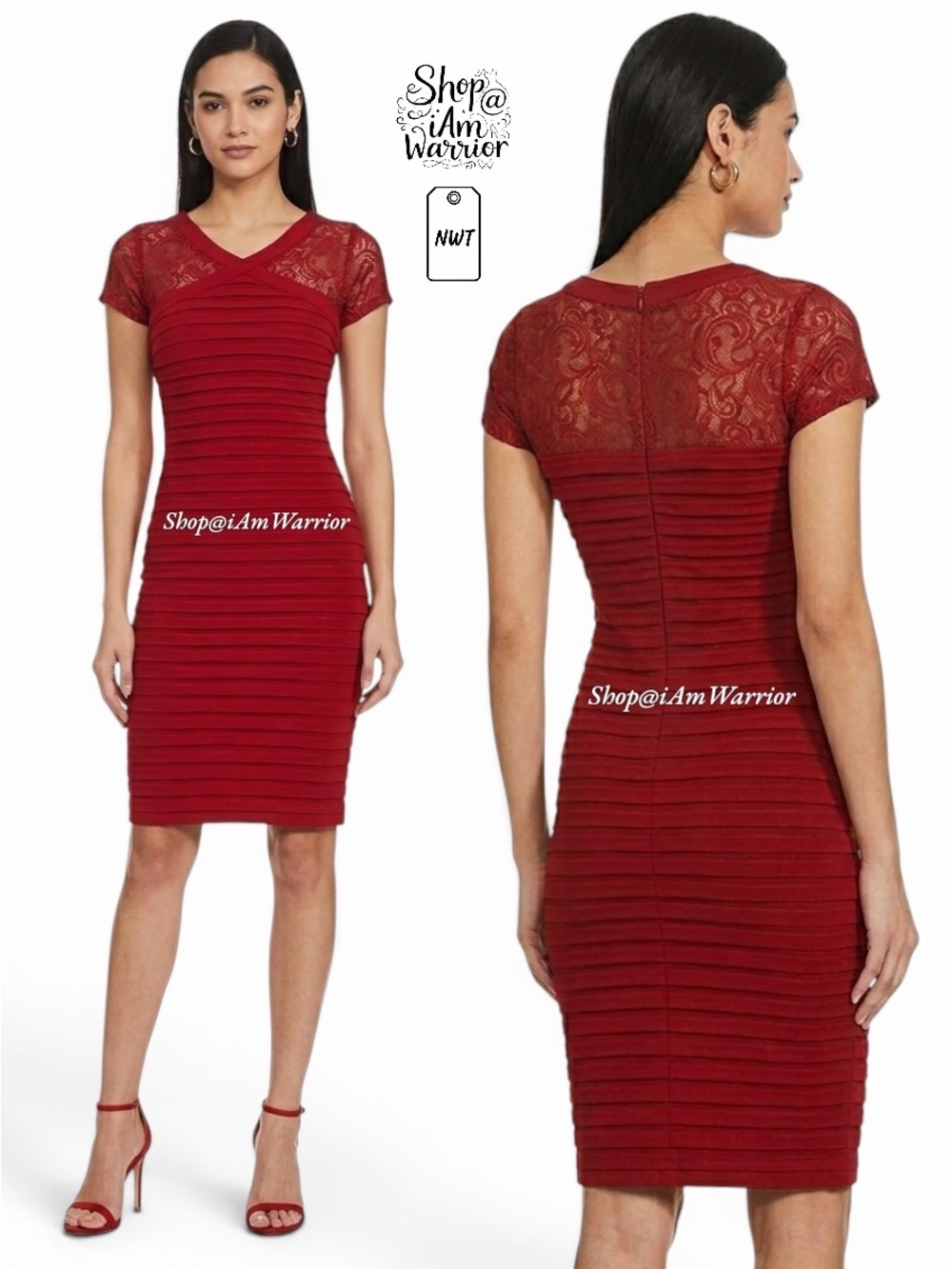 London Times NWT lipstick red lace bodycon dress *Shop@iAmWarrior
